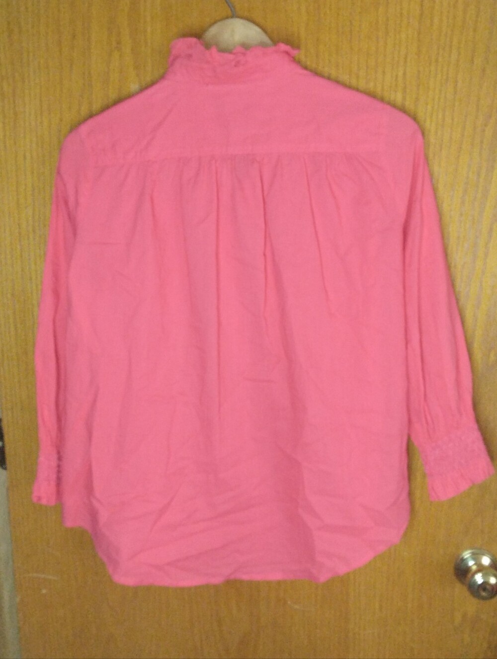 New Tuckernuck Poppy Red Teagan Popover Shirt Size M - Picture 8 of 13